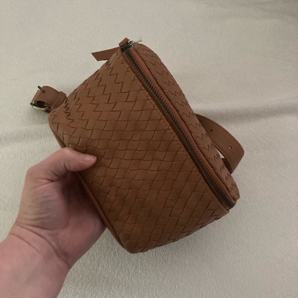 Madrn Woven Leather Fanny Pack